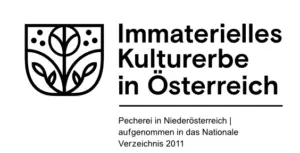 Logo "Immaterielles Kultuererbe in Österreich" Pecherei in Niederösterreich aufgenomen im Jahr 2011