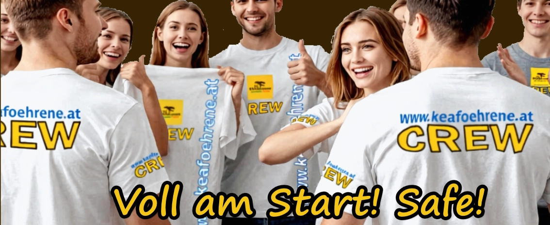 T-Shirt mit Aufdrucken: "KEAföhrenen-CREW"